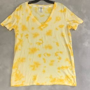 VS Pink tie dye v neck sleep shirt